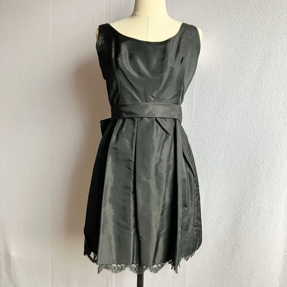 1960s 1970s Little Black Cocktail Party Dress